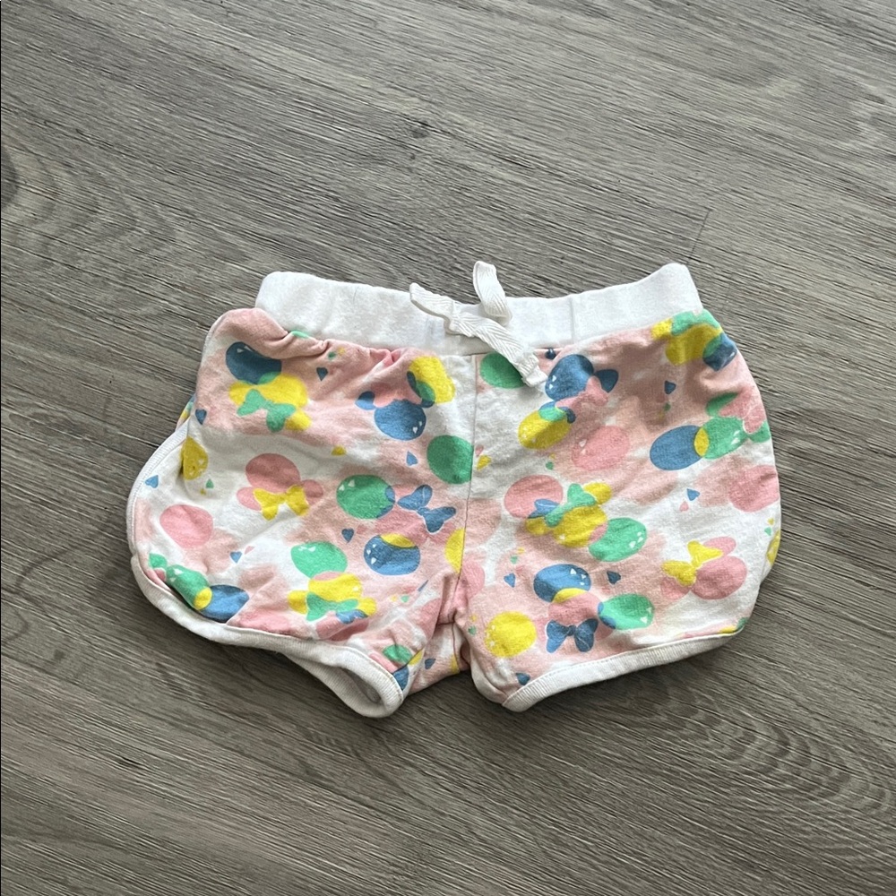 Disney Minnie Mouse White and Pink Shorts